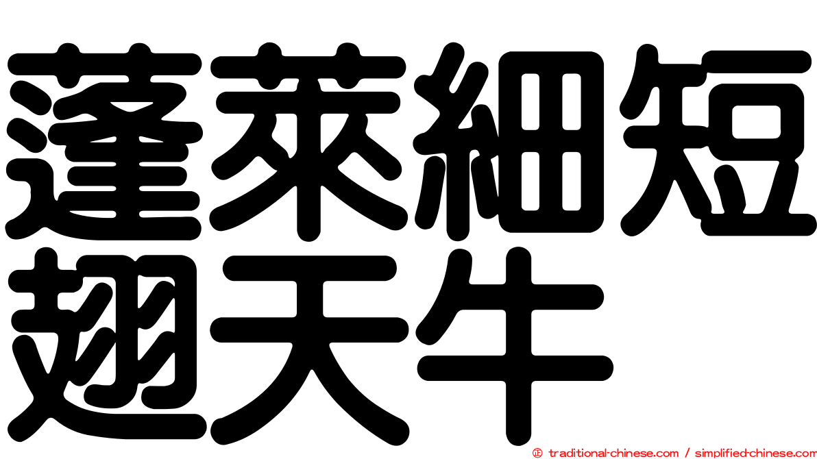 蓬萊細短翅天牛