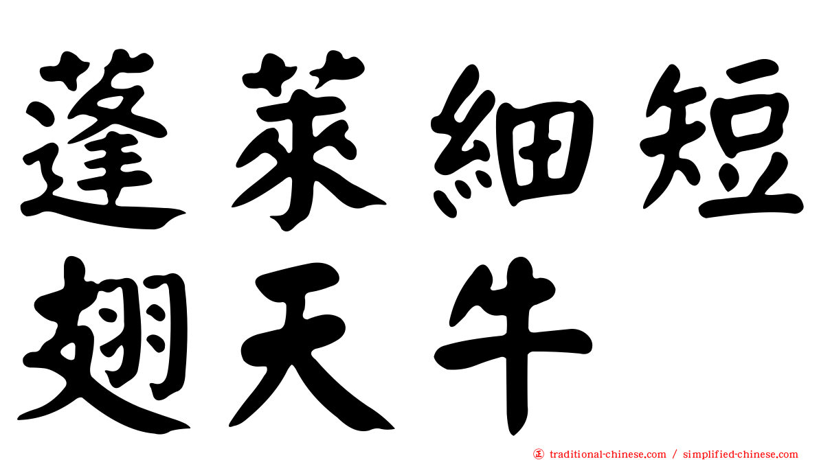 蓬萊細短翅天牛