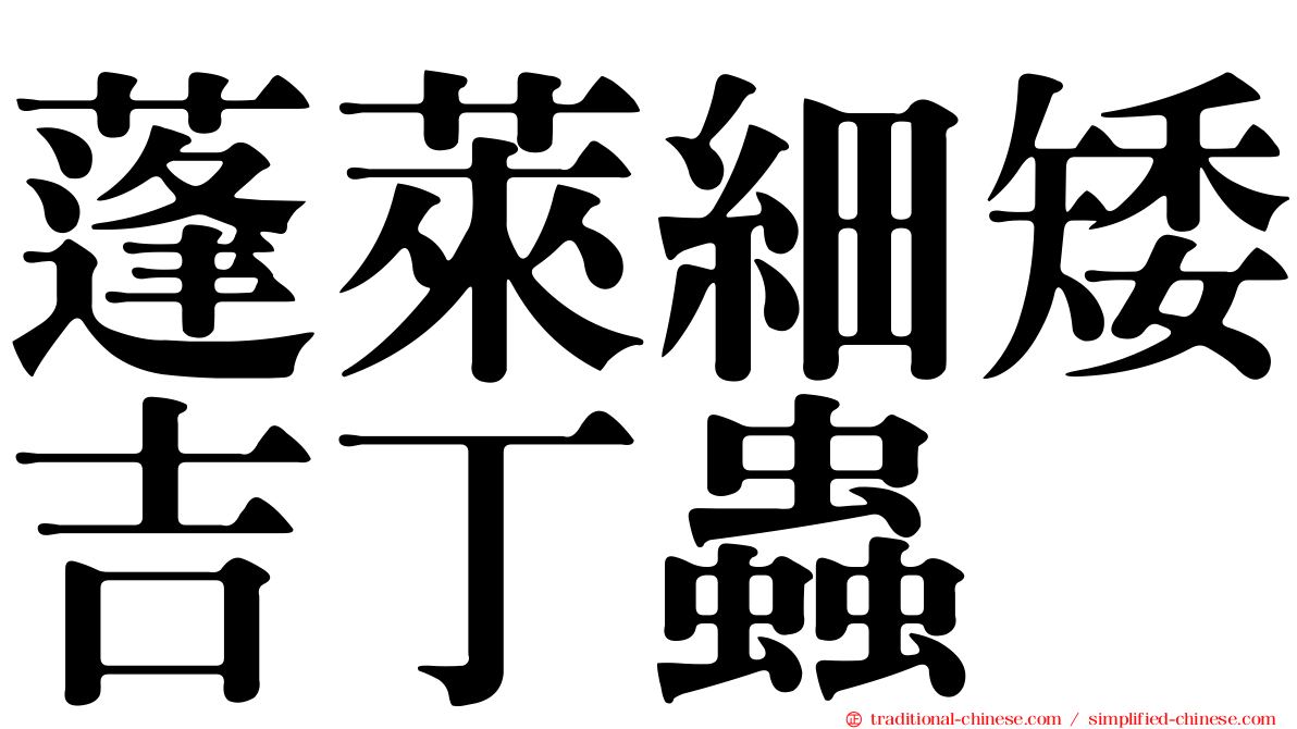 蓬萊細矮吉丁蟲