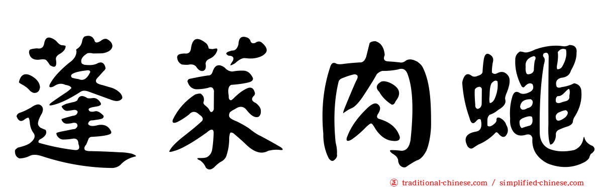蓬萊肉蠅