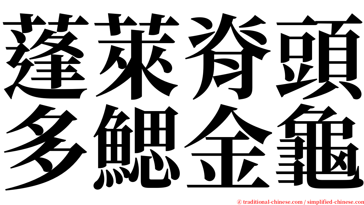 蓬萊脊頭多鰓金龜 serif font