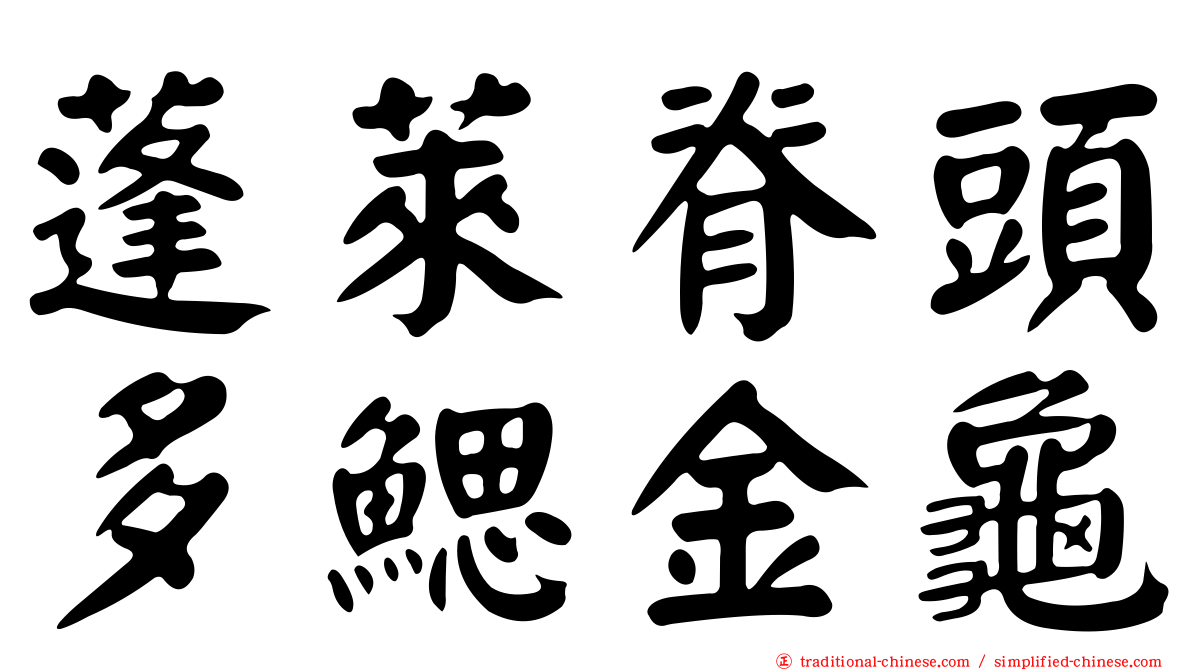 蓬萊脊頭多鰓金龜
