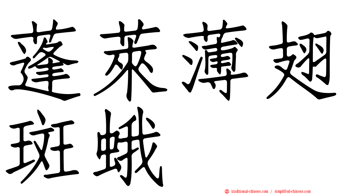蓬萊薄翅斑蛾