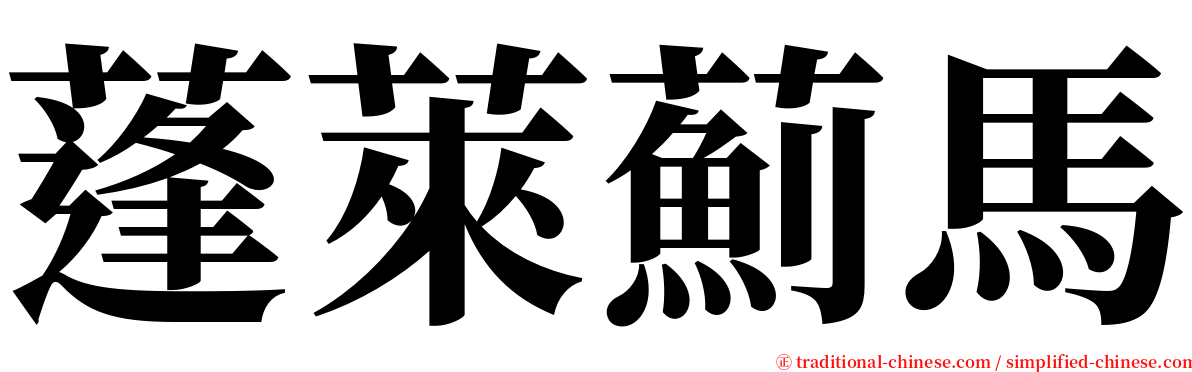 蓬萊薊馬 serif font