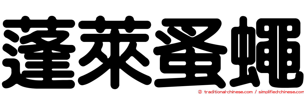 蓬萊蚤蠅