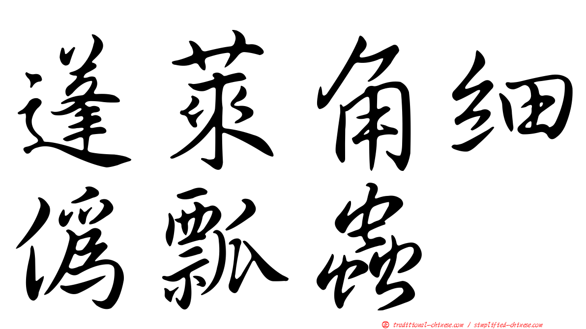蓬萊角細偽瓢蟲