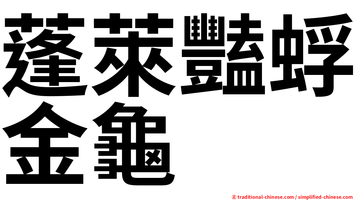 蓬萊豔蜉金龜