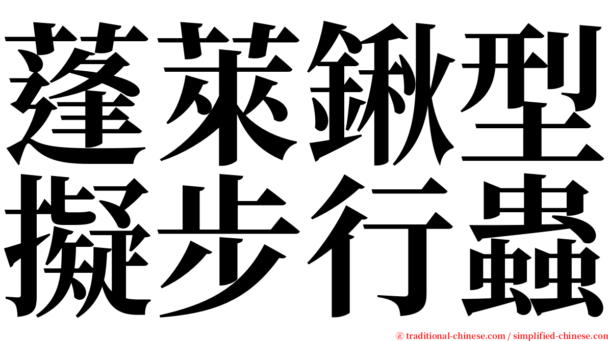 蓬萊鍬型擬步行蟲 serif font