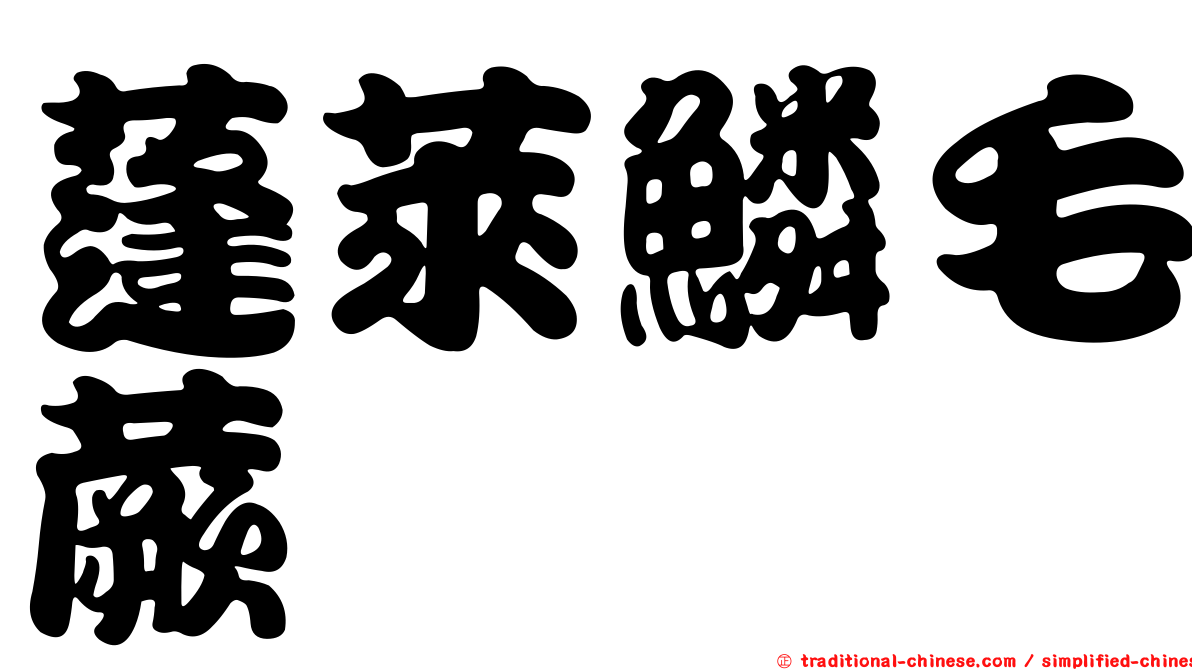 蓬萊鱗毛蕨