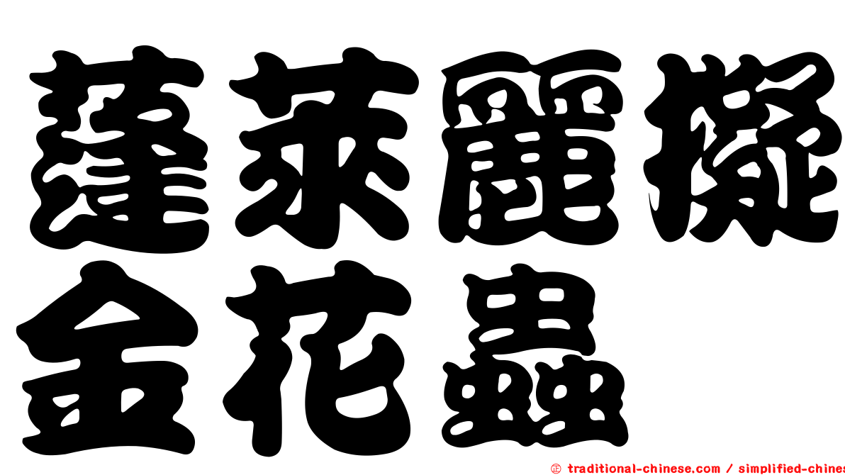 蓬萊麗擬金花蟲