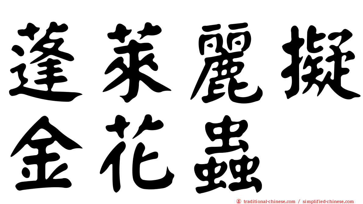 蓬萊麗擬金花蟲