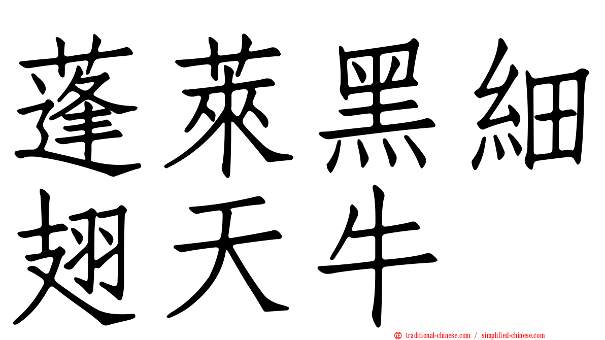 蓬萊黑細翅天牛