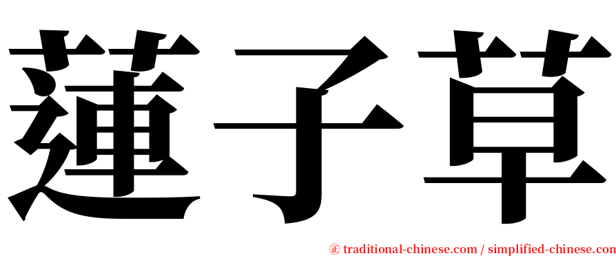 蓮子草 serif font