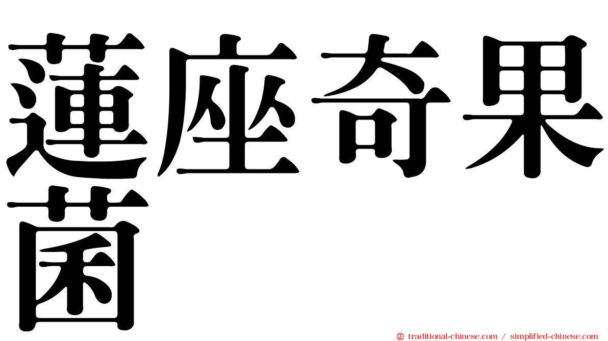 蓮座奇果菌