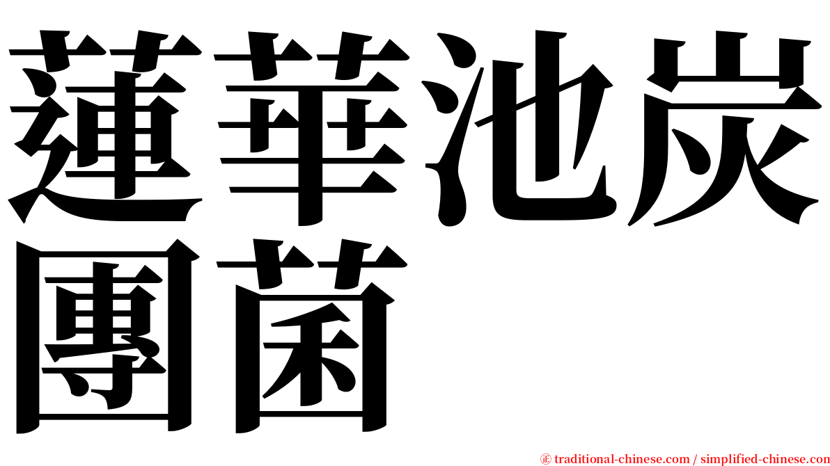 蓮華池炭團菌 serif font