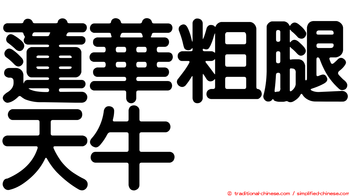 蓮華粗腿天牛