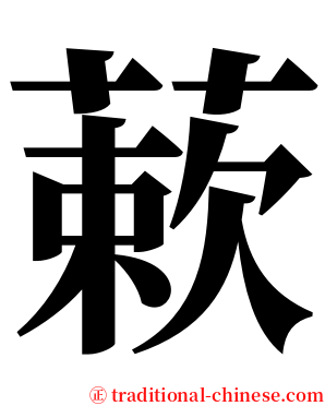 蔌 serif font