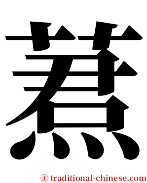 蔒 serif font