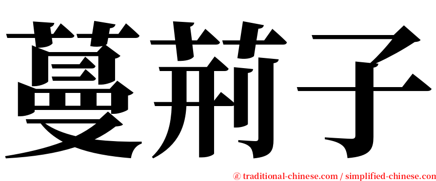 蔓荊子 serif font
