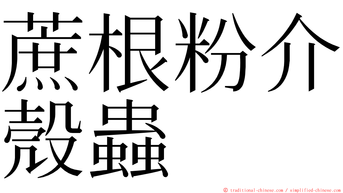 蔗根粉介殼蟲 ming font
