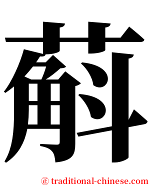 蔛 serif font