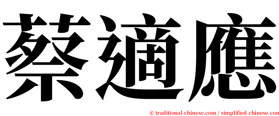 蔡適應 serif font
