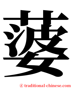蔢 serif font