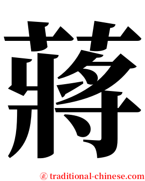 蔣 serif font