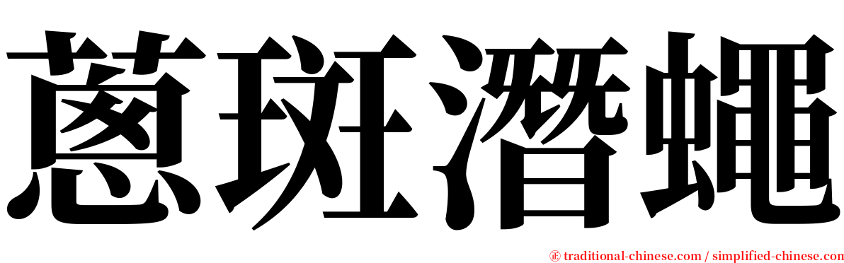 蔥斑潛蠅 serif font