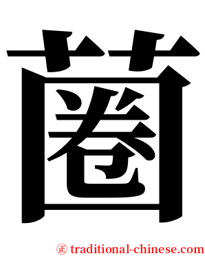 蔨 serif font