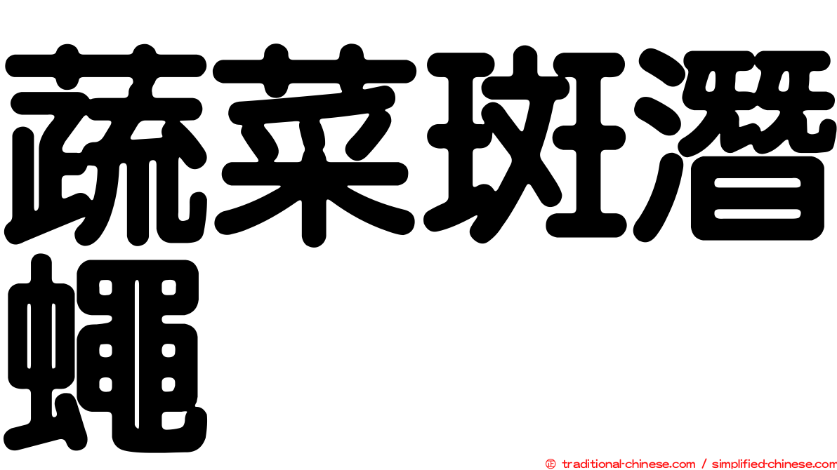 蔬菜斑潛蠅