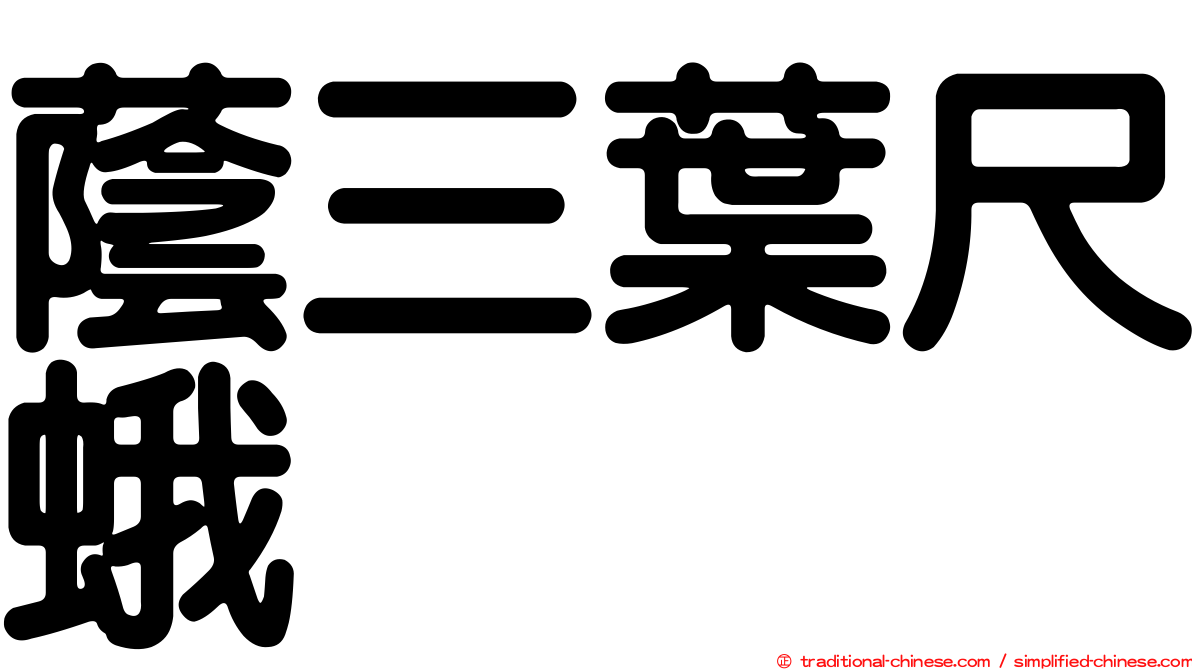 蔭三葉尺蛾