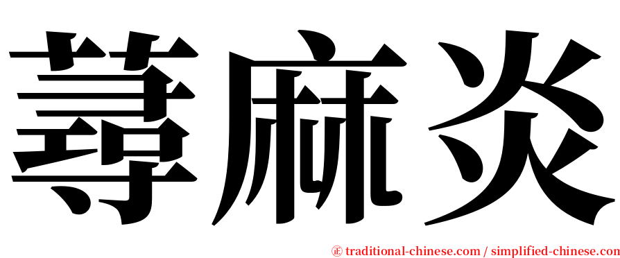 蕁麻炎 serif font