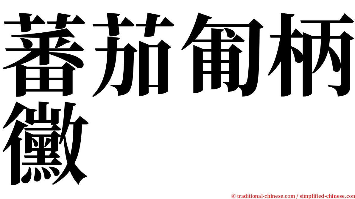 蕃茄匍柄黴 serif font