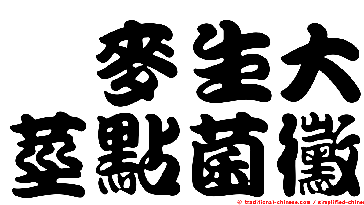 蕎麥生大莖點菌黴