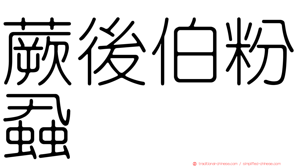 蕨後伯粉蝨