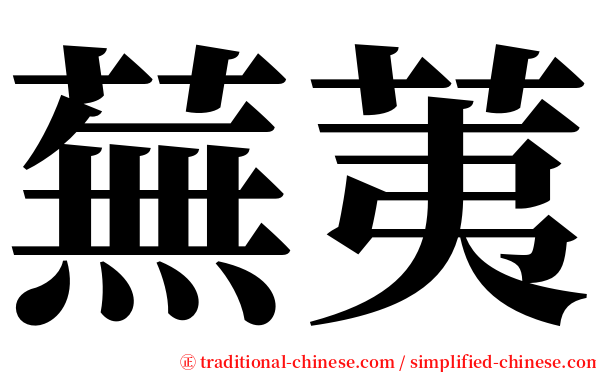 蕪荑 serif font