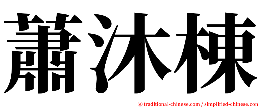 蕭沐棟 serif font