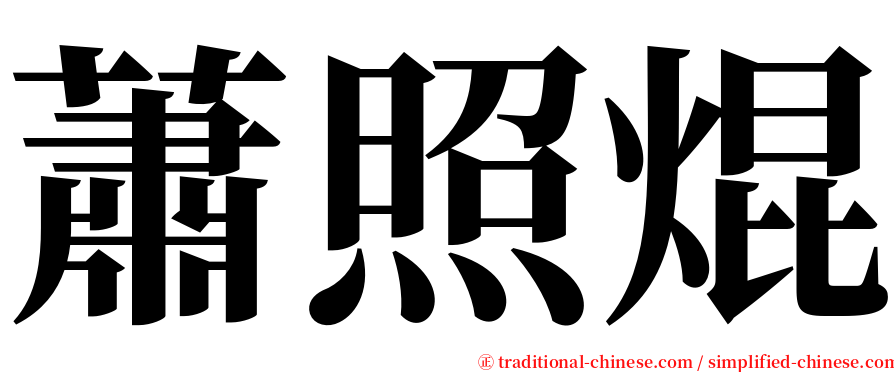 蕭照焜 serif font