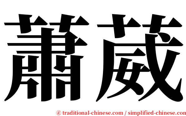 蕭葳 serif font
