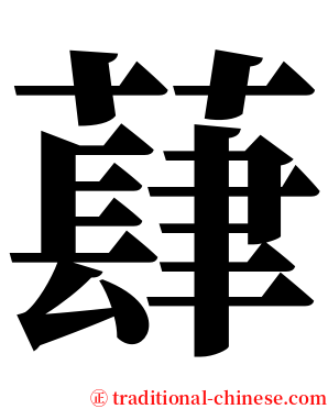蕼 serif font