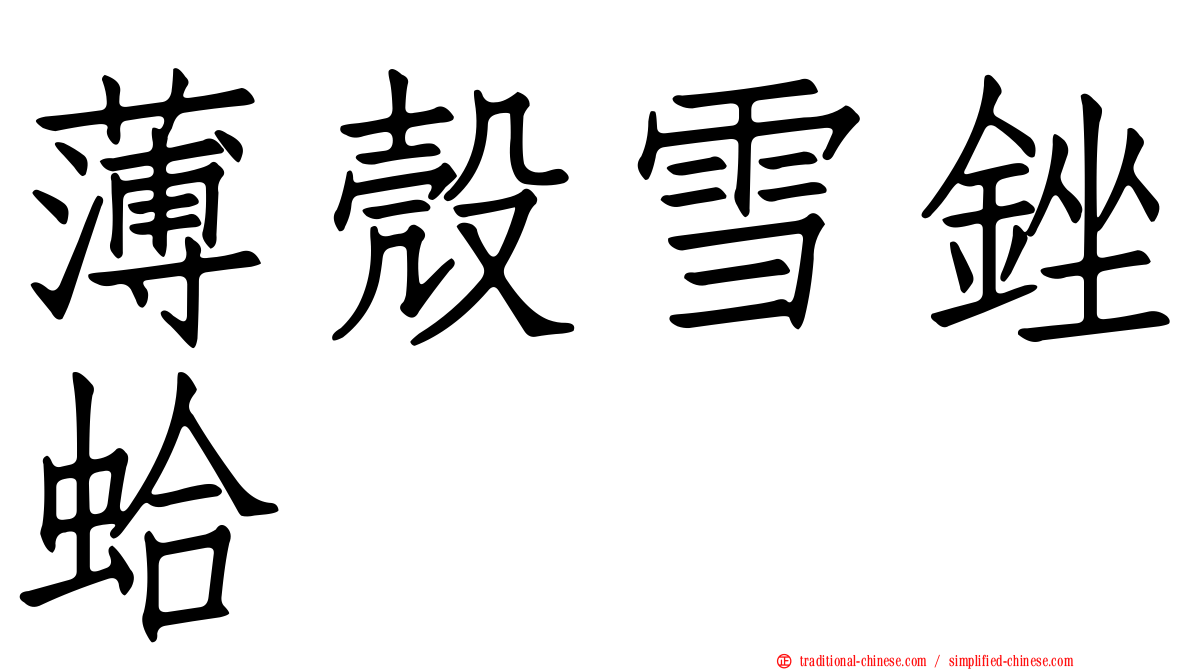 薄殼雪銼蛤