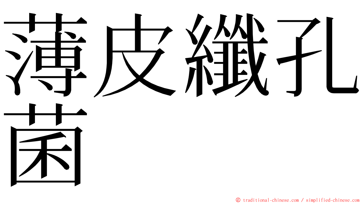 薄皮纖孔菌 ming font