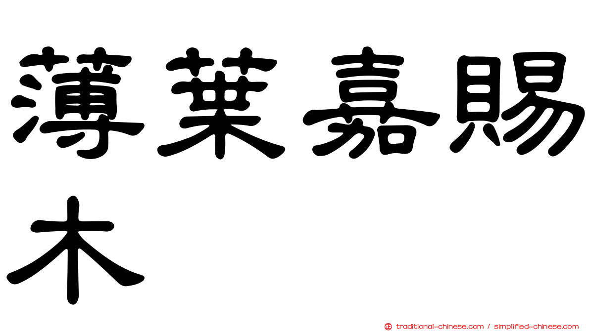 薄葉嘉賜木