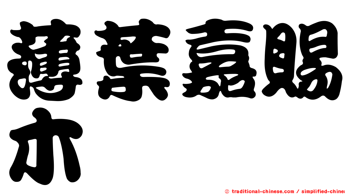 薄葉嘉賜木