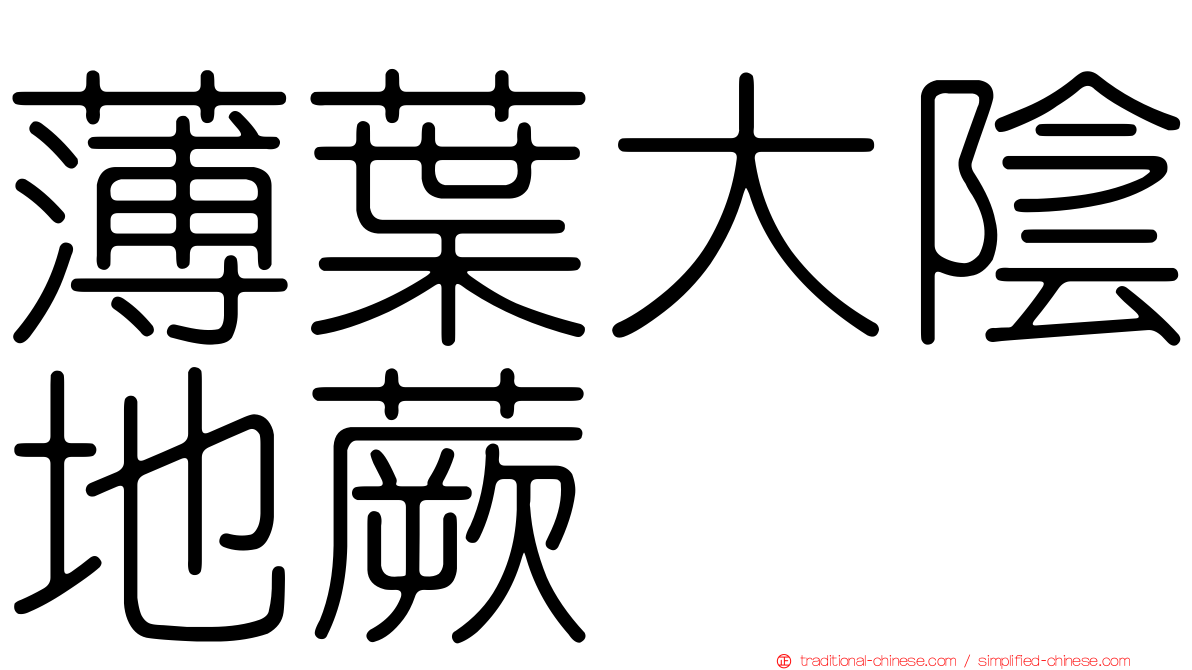 薄葉大陰地蕨