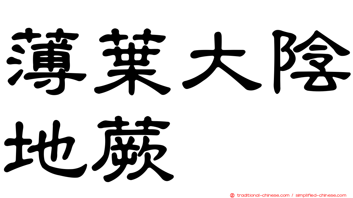薄葉大陰地蕨
