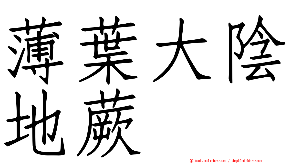 薄葉大陰地蕨