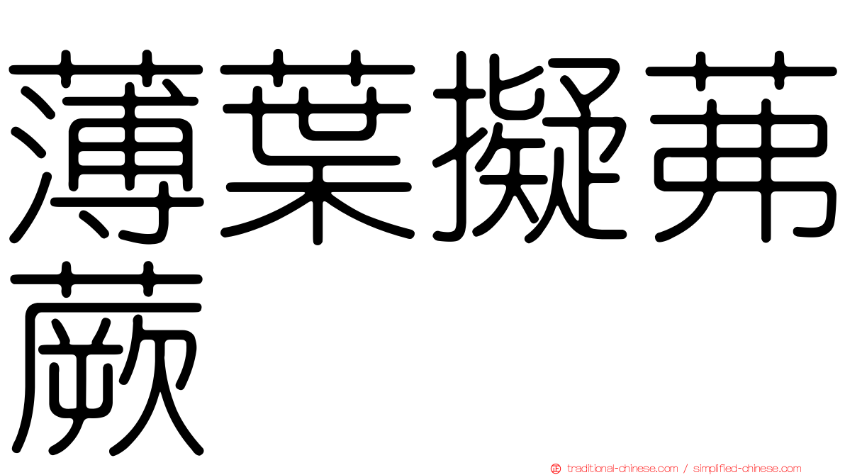 薄葉擬茀蕨