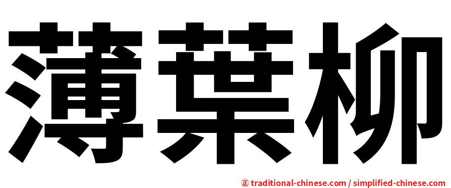 薄葉柳